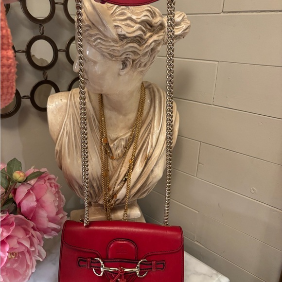 Gucci EUC COA Red Horsebit Crossbody Bag - Picture 14 of 16